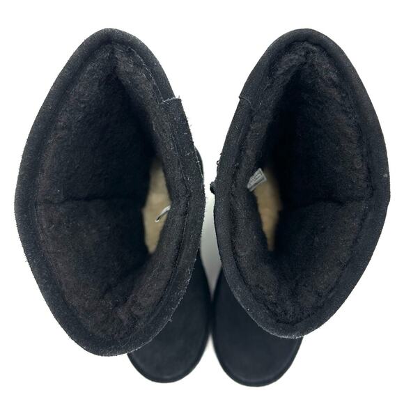 Bearpaw Emma Girls Black Winter Boot Size 4 Suede Waterproof Wool Lining Comfort - Picture 5 of 11